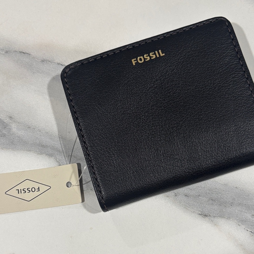 Fossil Black Leather Card Holder